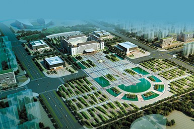 滁州市政務中心廣場鳥瞰圖（市政金杯）
